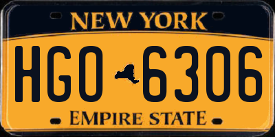 NY license plate HGO6306