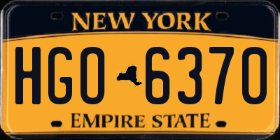 NY license plate HGO6370