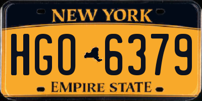 NY license plate HGO6379