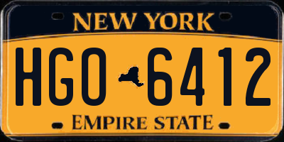 NY license plate HGO6412