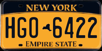 NY license plate HGO6422