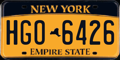 NY license plate HGO6426