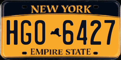 NY license plate HGO6427