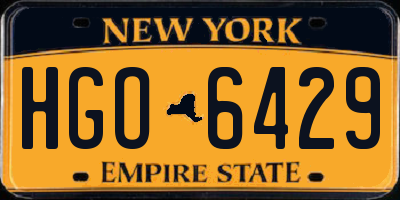 NY license plate HGO6429