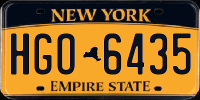 NY license plate HGO6435