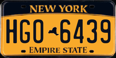 NY license plate HGO6439