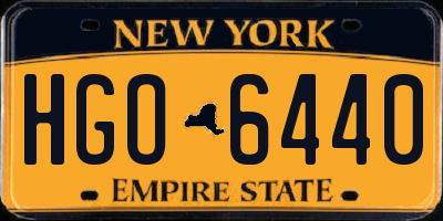 NY license plate HGO6440