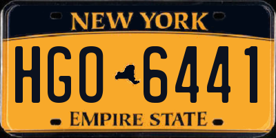 NY license plate HGO6441