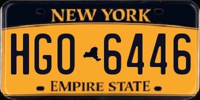 NY license plate HGO6446