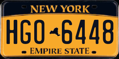 NY license plate HGO6448