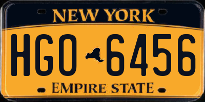 NY license plate HGO6456