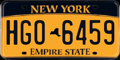 NY license plate HGO6459