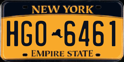 NY license plate HGO6461