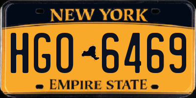 NY license plate HGO6469