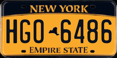 NY license plate HGO6486