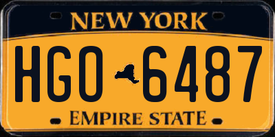 NY license plate HGO6487