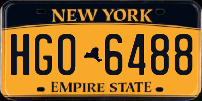 NY license plate HGO6488