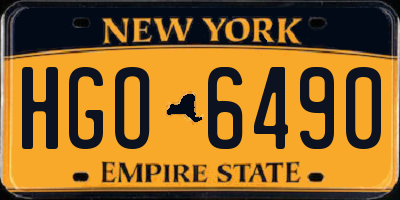 NY license plate HGO6490