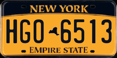 NY license plate HGO6513