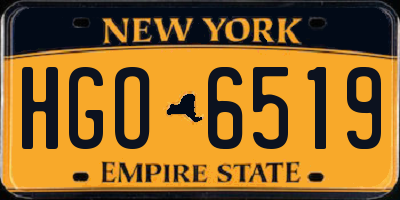 NY license plate HGO6519