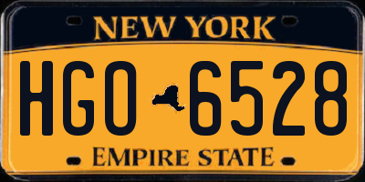 NY license plate HGO6528