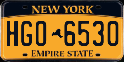 NY license plate HGO6530