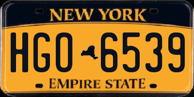 NY license plate HGO6539