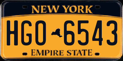 NY license plate HGO6543