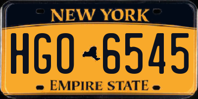 NY license plate HGO6545