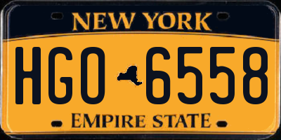 NY license plate HGO6558