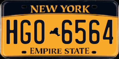 NY license plate HGO6564