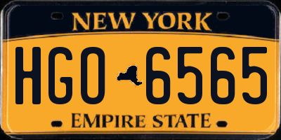 NY license plate HGO6565