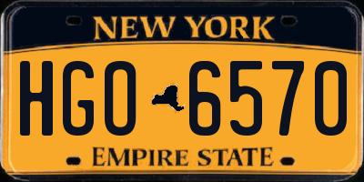 NY license plate HGO6570