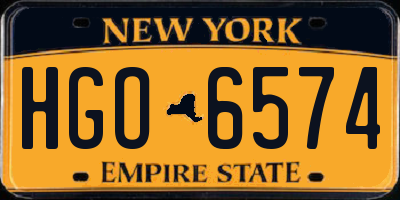 NY license plate HGO6574