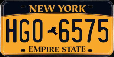 NY license plate HGO6575