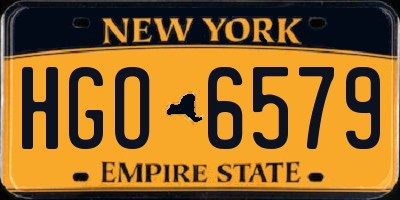 NY license plate HGO6579