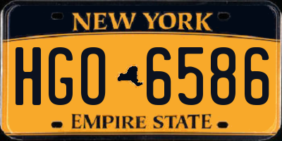 NY license plate HGO6586