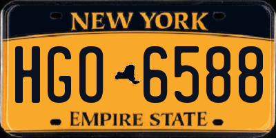 NY license plate HGO6588