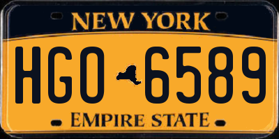 NY license plate HGO6589