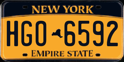 NY license plate HGO6592