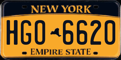 NY license plate HGO6620