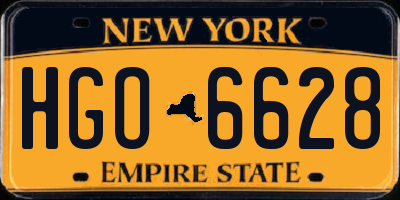 NY license plate HGO6628