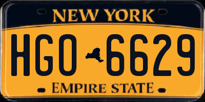 NY license plate HGO6629