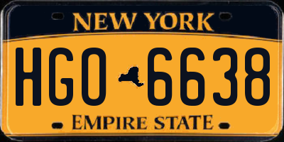 NY license plate HGO6638