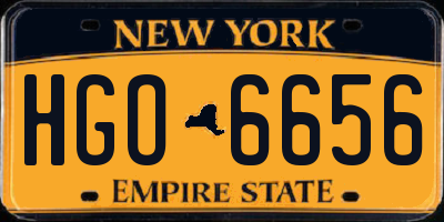 NY license plate HGO6656