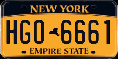 NY license plate HGO6661