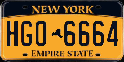 NY license plate HGO6664