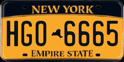 NY license plate HGO6665