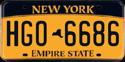 NY license plate HGO6686