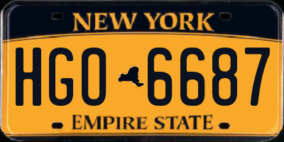 NY license plate HGO6687